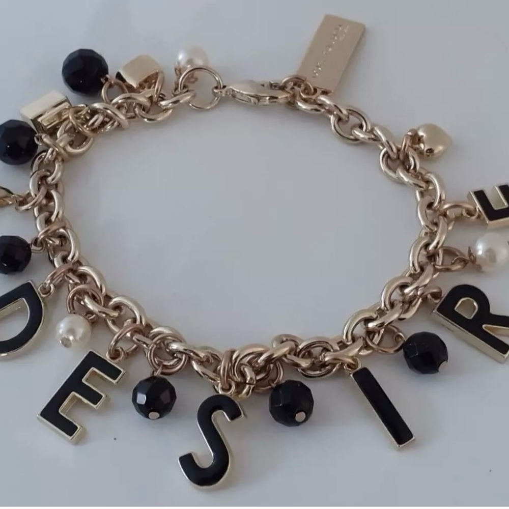 Dolce & Gabbana Gold and Black Charm Bracelet